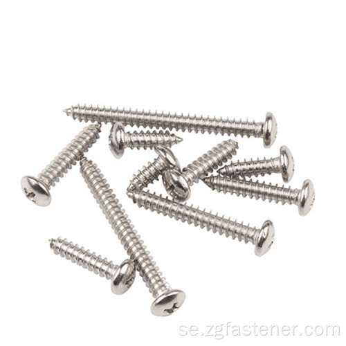 Rostfritt stålkors infälld Pan Head Tapping Screws Din7981